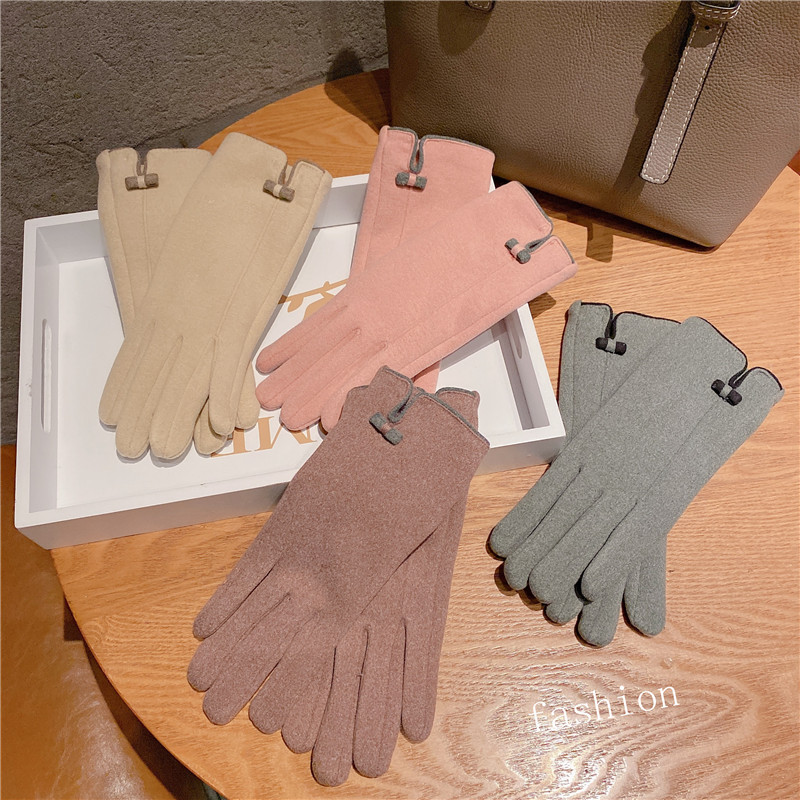 手袋 グローブ スマホ対応 レディース 秋冬 暖か 薄型 リボン 防風 かわいい おしゃれ 人気