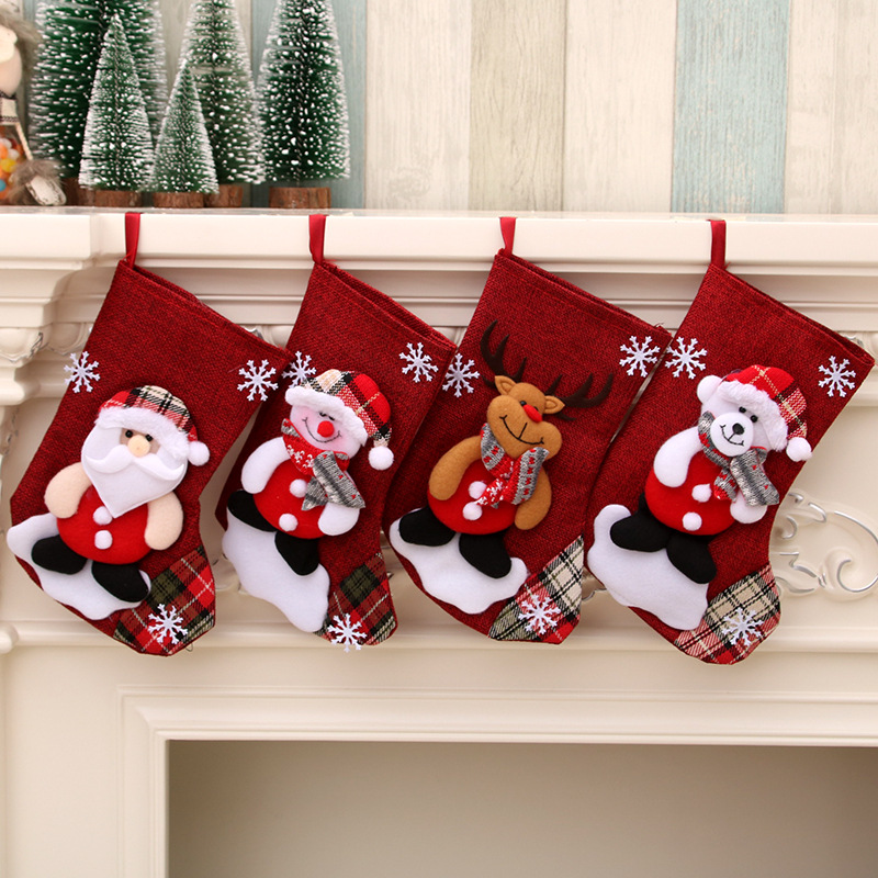 ラッピング袋 クリスマス ソックス 靴下 クリスマス用品 ツリー飾り インテリア 可愛い プレゼント