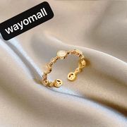 新品 韓国ファッション アクセサリー  レディース 開口指輪 リング 気質 INS風 銅製