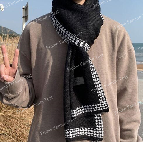 秋冬新作　韓国風　メンズ　スカーフ  ウールスカーフ   厚い　暖かい ビジネスビブ
