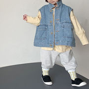 秋冬新作 女の子 男の子 上着 子供服 キッズ服 韓国ファッション トップス ジャケット デニム