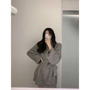 オシャレの幅が広がる 韓国ファッション ニットワンピース ミニスカート 長袖 タートルネック