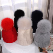 独特の存在感。激安セール 秋冬 毛玉 ファッション ニット帽 可愛い 耳の保護 帽子 快適である