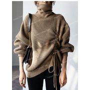 新しい2021年秋冬韓国女性用セーター、ハイネックファッショントップ