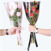 高級品質　ラッピング　贈答　花屋　OPP　透明袋　花束ラッピング　バレンタイン　50枚入