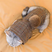 早い者勝ち 秋冬 可愛い ペット 犬 猫 服 厚さ 通気性 フード付き ジッパー テディ 小型犬 服
