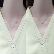 クラウンネックレス女性ペンダント鎖骨チェーンシンプルインダイヤモンド新しいネックレス