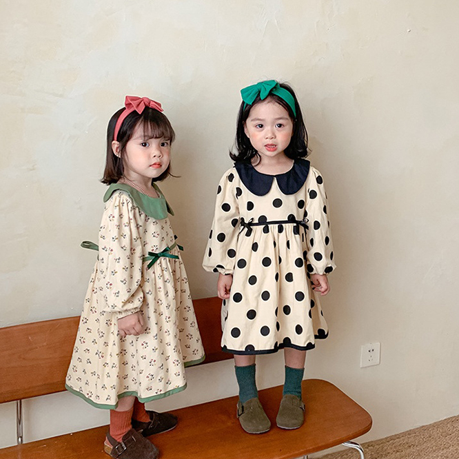 Kid 韓国風子供服 ベビー服 女の子 秋冬 ドット柄 花柄 可愛い ベビー服 ワンピース アパレル 株式会社 Sniff Japan 子供服 問屋 仕入れ 卸 卸売の専門 仕入れならnetsea