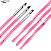 6個/セット ネイルブラシセット 光線療法ペン フラットチップ斜めチップペン   塗装ジェルペン ネイル用品