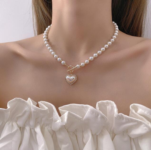 ネックレス レディース　チェーン　アクセサリー　ファッション　きれいめ　韓国　真珠