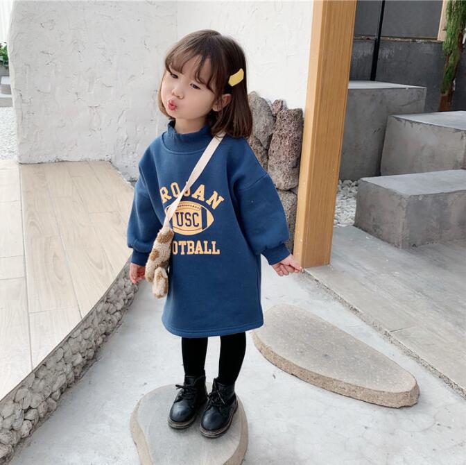 秋と冬 女の子 ★ドレス★ドレスパーカー★子供服 キッズ服 かわいくておしゃれ裏毛付き★80-130