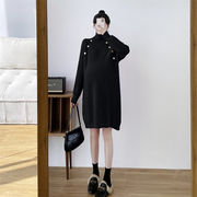 韓国ファッション セーター マタニティウェア タートルネック ニット
