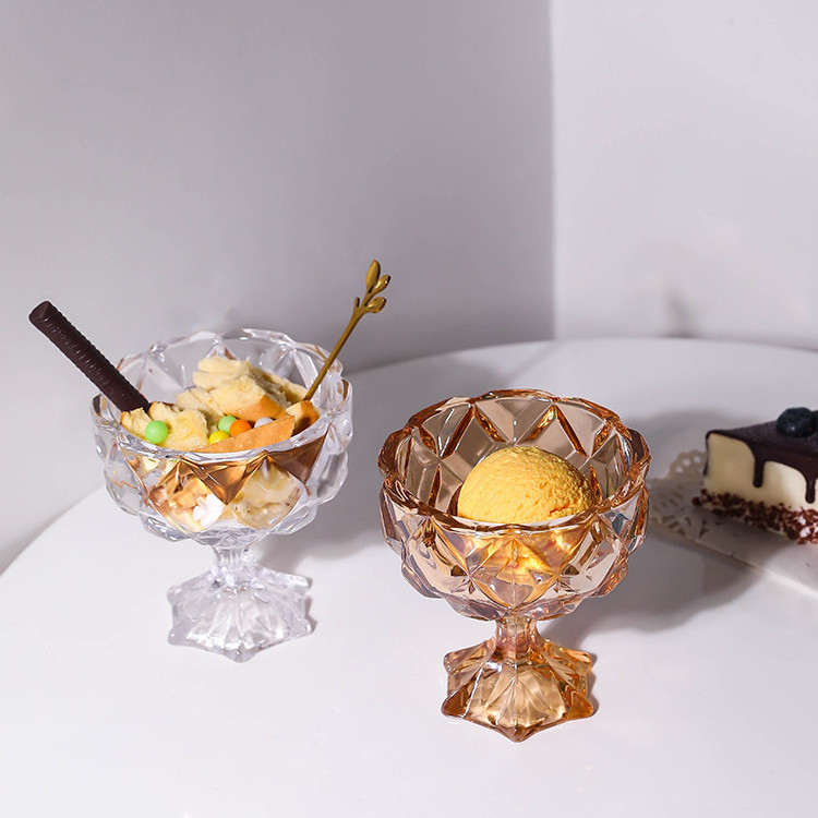 広く注目を集める INSスタイル デザートボウル  大人気 アイスクリームカップ クリスタル グラス