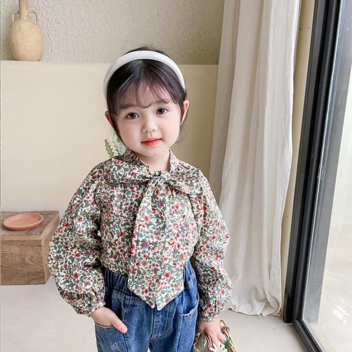 春秋新作 女の子 韓国風シャツ  子供服 ファッションシャツ キッズ服 ★80-130