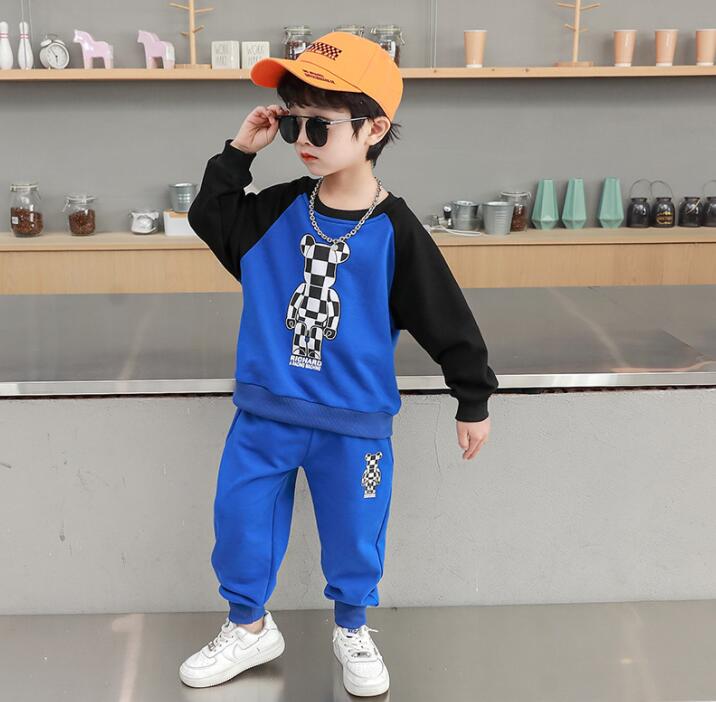 春秋新作 男の子 パーカー上下セット  子供服 ファッション キッズ服 2点セット★90-150