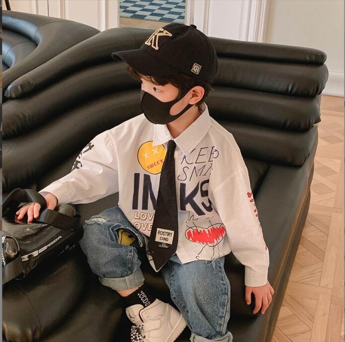 子供服春秋服★男の子シャツ★ファッショシャツ子供春服★潮流子供春服★110-150