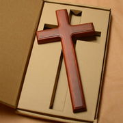 【在庫限り】 置物 十字架 クロス 木製 壁掛け キリスト オブジェ 置物 ビンテ