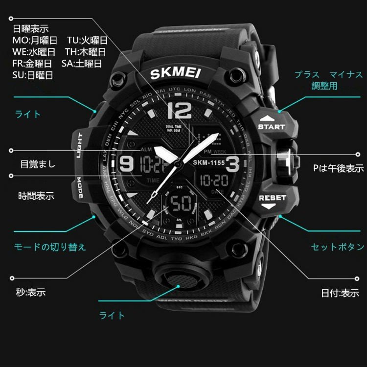 スマートウォッチ 活動量計　ブラック　黒　男女兼用