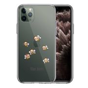 iPhone11pro  側面ソフト 背面ハード ハイブリッド クリア ケース The Bees ミツバチ 蜂 可愛い