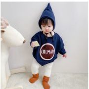 秋冬新作　ベビーロンパースベビー服着ぐるみカバーオール防寒着　帽子付き