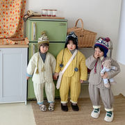 韓国子供服  子供服  キッズ服   児童  綿入れセット  キャンディ色  綿入れの服  2枚セット  男女兼用