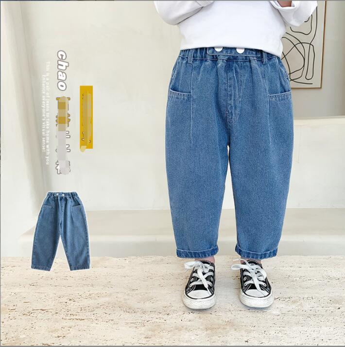 子供服春秋服★男の子ジーンズ★ファッションパンツ子供春服★潮流子供春服★90-130