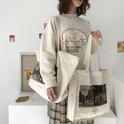 トートバッグ　エコバッグ　デザイン　大容量　個性　ビンテージ　韓国ファッション