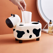 収納小物  可愛いティッシュカバー ティッシュケース 卓上 乳牛ティッシュボックス