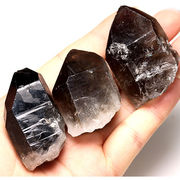 3点 ブラジル産 黒水晶 スモーキークォーツ 原石 結晶 【FOREST 天然石 パワーストーン】