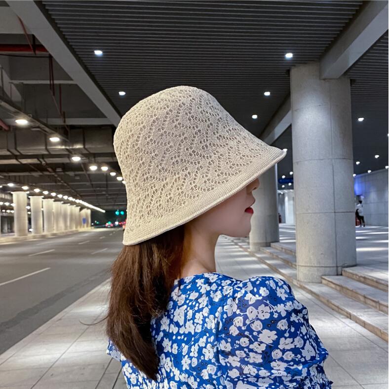 レディース帽子、 夏は薄い漁師の帽子、日焼け止め、日よけ帽、バケットハット、、ファッション学生ハット