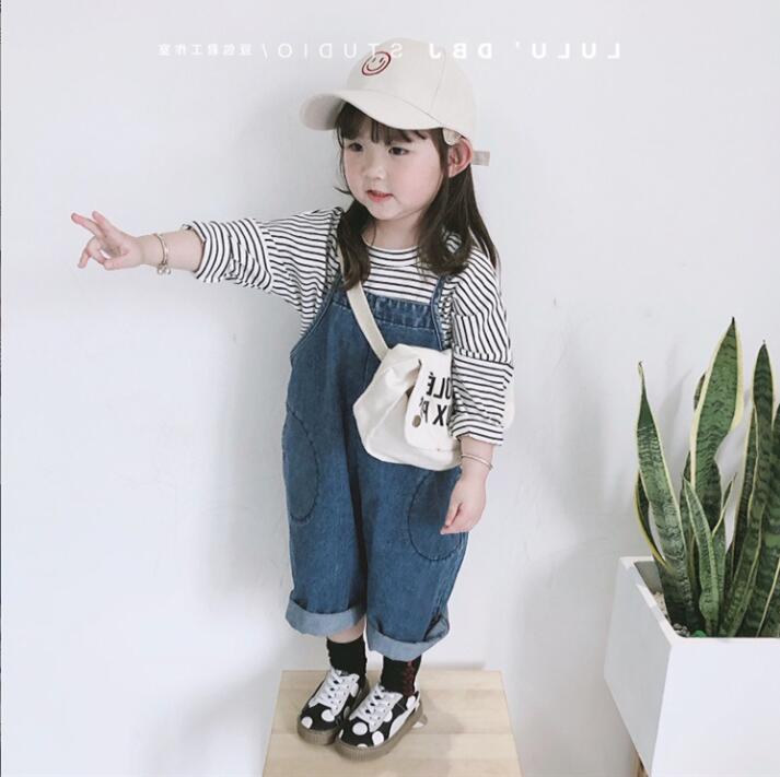 子供服春秋服★女の子サロペットパンツ★ファッションパンツ子供春服★韓国風子供春服★90-140