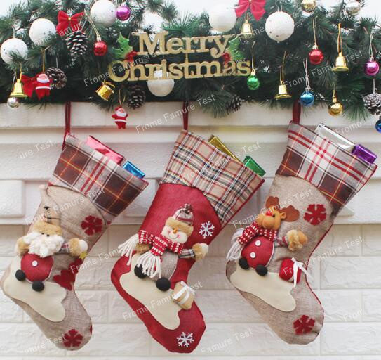 クリスマス 靴下 ソックス    クリスマスツリー飾り 壁掛け 玄関飾り プレゼント  装飾 贈り物