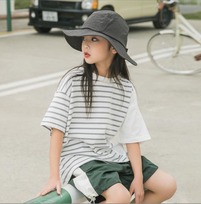 子供服夏服★女の子Tシャツ★ファッションTシャツ子供夏服★韓国風子供夏服★110-160