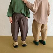 2021【秋冬新作】 韓国子供服 ズボン　ベビー服 男女兼用 ロングパンツパンツ 2色