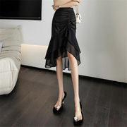 スカート デザインセンス 受け取って腰 タイトスカート ハイウエスト スプリット