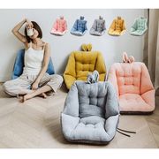 新生活 椅子用クッション パッド クッション 背もたれ付き座布団 座布団 腰枕