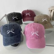 キャップ　野球帽　刺繍　INS　レディースファッション　デザイン　リボン　バレエコア