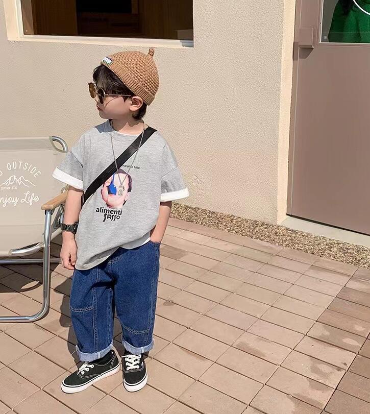 子供服夏新しい★男の子女の子半袖Tシャツ★韓国風Tシャツ★ファッションTシャツ★90-140