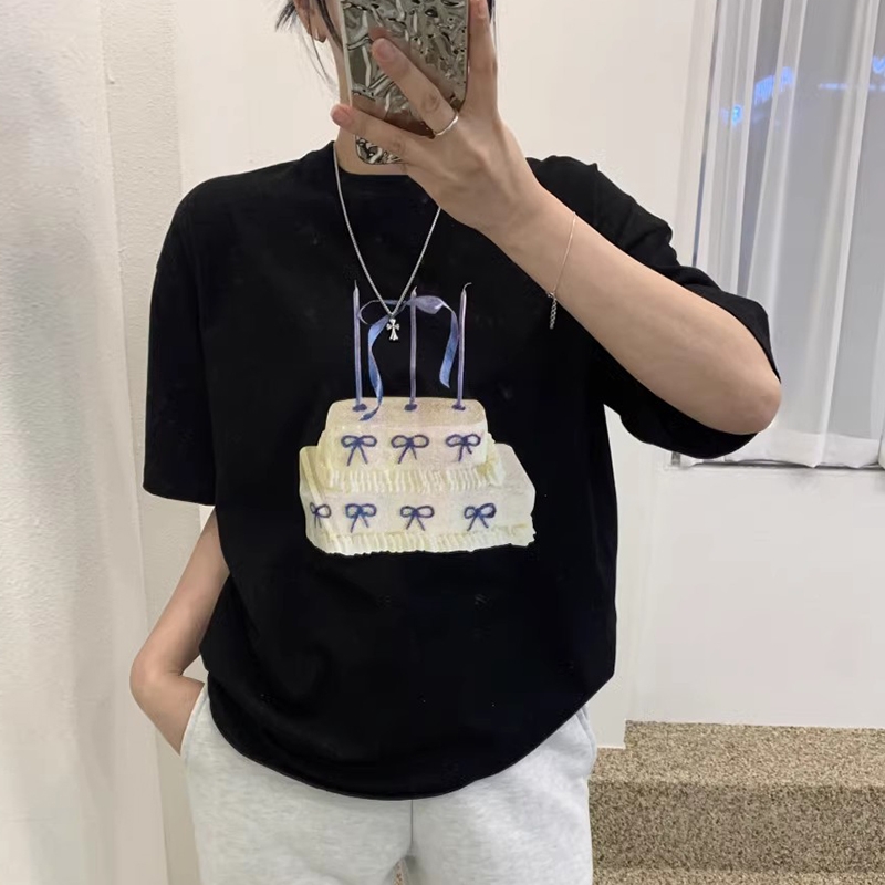 Tシャツ トップス レディース INS 韓国ファッション デザイン 春夏 
