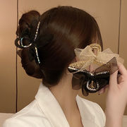 弓の帽子のヘアピン女性の韓国のバックヘッドプレートの髪の大きなキャッチクリップサメのクリップ