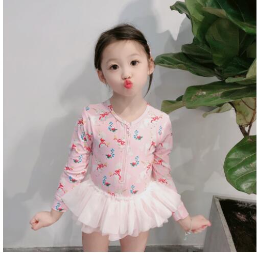 韓国風子供水着 キッズ 女の子 ベビー 子供用 オールインワン　連体水着 uvカット キッズ水着
