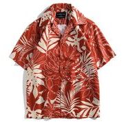 アロハシャツ メンズ 半袖シャツ  花柄 総柄シャツ 開襟 夏物  ハワイ 祭り お花火大会 ビーチ 海 旅行