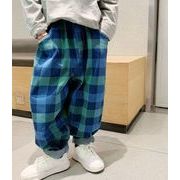 子供服   キッズ服 可愛い  ズボン   ロングパンツ  カジュアル  韓国風子供服 グリッド  男女兼用