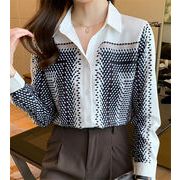 女の子ファッション カーディガン シャツ ボトミングシャツ 秋 新しい 婦人服 シフォン トップス