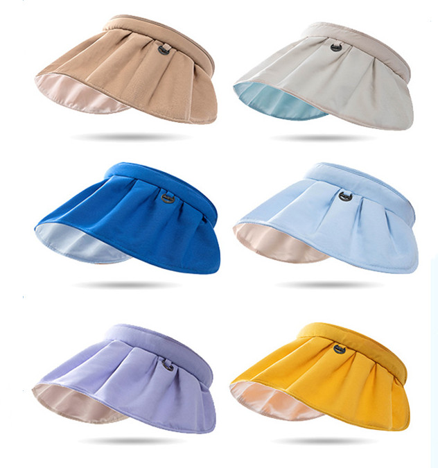 サンバイザー 帽子 ウォーキング帽子 UVカット 紫外線対策 折りたたみ 日よけ帽子 レディース 11色
