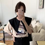 【2022春新作】韓国風レディース服 トップス 　レディース　おしゃれ　半袖　トップス　Tシャツ　シャツ