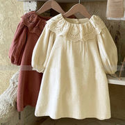 韓国子供服  ベビー服  ファッション  可愛い  長袖  スカート  ワンピース  全2色