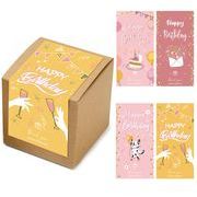 装飾 シール  ギフトカード  クラフトタグ  梱包 ラベルシール   サンキューシール  誕生日カード