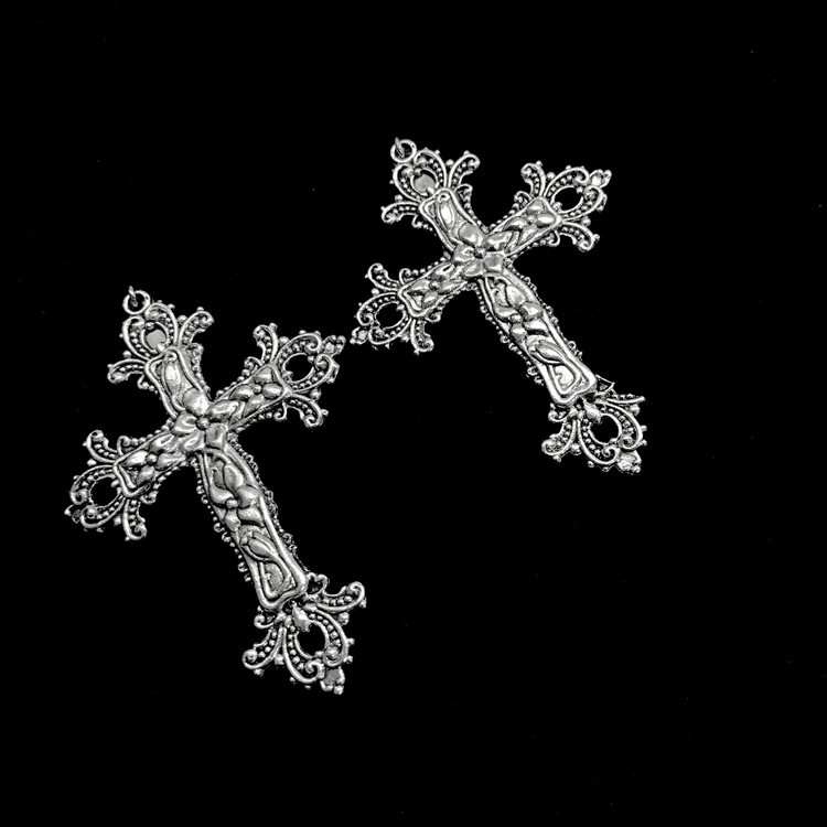 十字架 ヘアピン 白 黒 セット ハロウィン 髪飾り アクセサリー