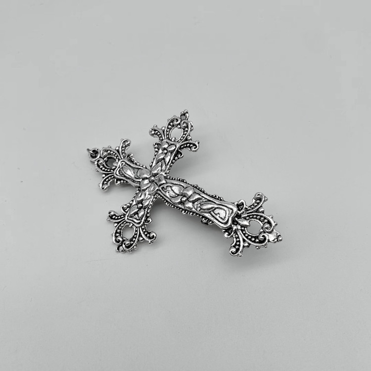 十字架 ヘアピン 白 黒 セット ハロウィン 髪飾り アクセサリー